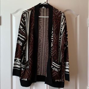 Ecote Sweaters - Maroon and Black oversized sweater Ecote Sweaters - Maroon and Black oversized sweater